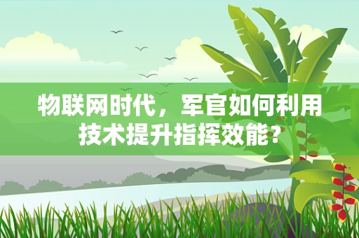 物联网时代，军官如何利用技术提升指挥效能？