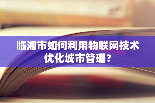 临湘市如何利用物联网技术优化城市管理？