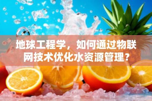 地球工程学，如何通过物联网技术优化水资源管理？