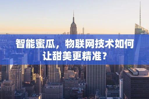 智能蜜瓜，物联网技术如何让甜美更精准？