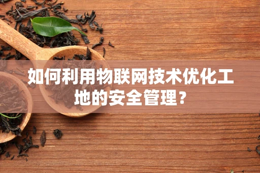 如何利用物联网技术优化工地的安全管理？