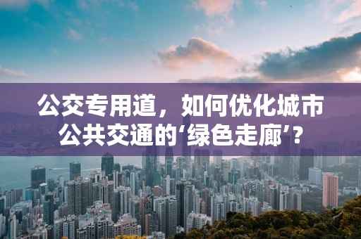 公交专用道，如何优化城市公共交通的‘绿色走廊’？