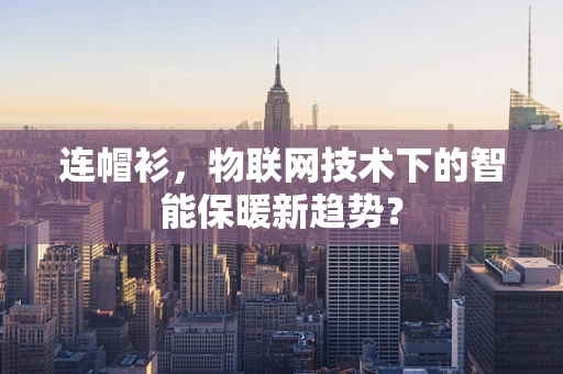 连帽衫，物联网技术下的智能保暖新趋势？