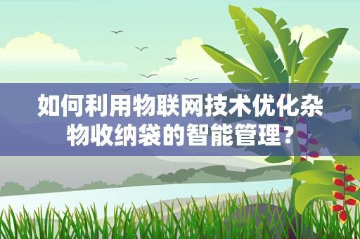如何利用物联网技术优化杂物收纳袋的智能管理？