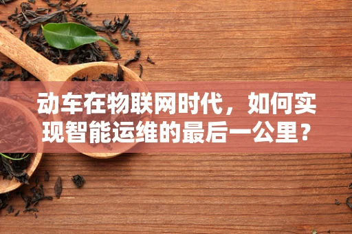 动车在物联网时代，如何实现智能运维的最后一公里？