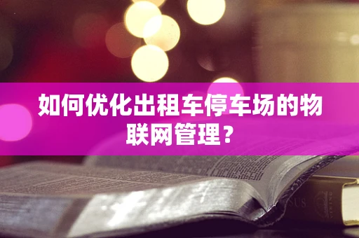 如何优化出租车停车场的物联网管理？