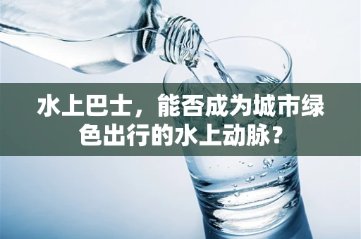 水上巴士，能否成为城市绿色出行的水上动脉？