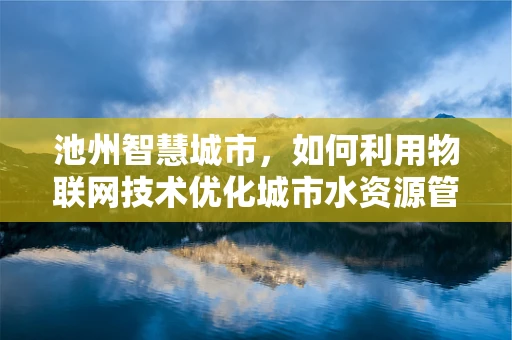 池州智慧城市，如何利用物联网技术优化城市水资源管理？