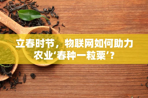 立春时节，物联网如何助力农业‘春种一粒粟’？
