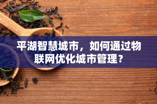 平湖智慧城市，如何通过物联网优化城市管理？