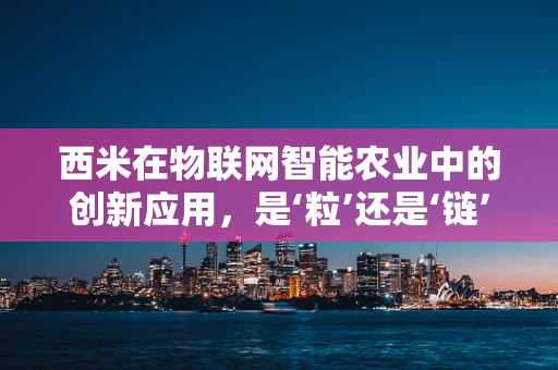 西米在物联网智能农业中的创新应用，是‘粒’还是‘链’的转变？