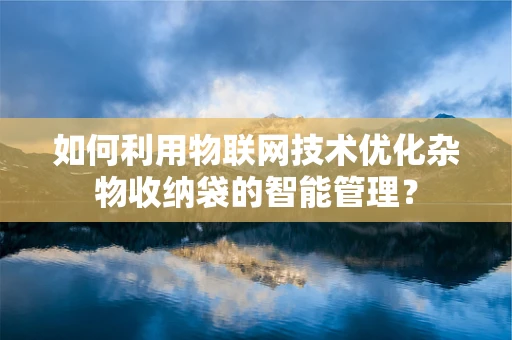 如何利用物联网技术优化杂物收纳袋的智能管理？