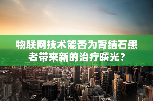 物联网技术能否为肾结石患者带来新的治疗曙光？