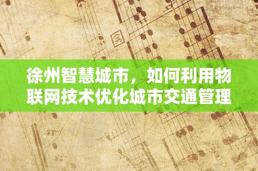 徐州智慧城市，如何利用物联网技术优化城市交通管理？