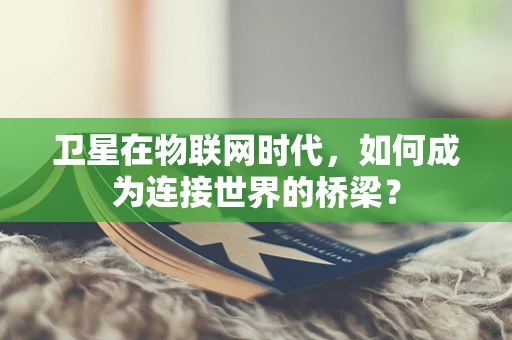 卫星在物联网时代，如何成为连接世界的桥梁？
