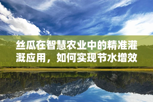 丝瓜在智慧农业中的精准灌溉应用，如何实现节水增效？