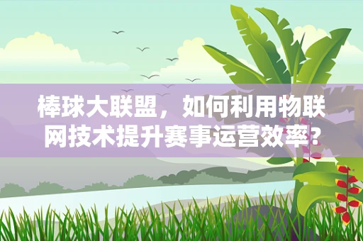 棒球大联盟，如何利用物联网技术提升赛事运营效率？